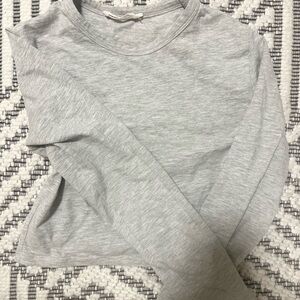cotton on heather gray crop long sleeve